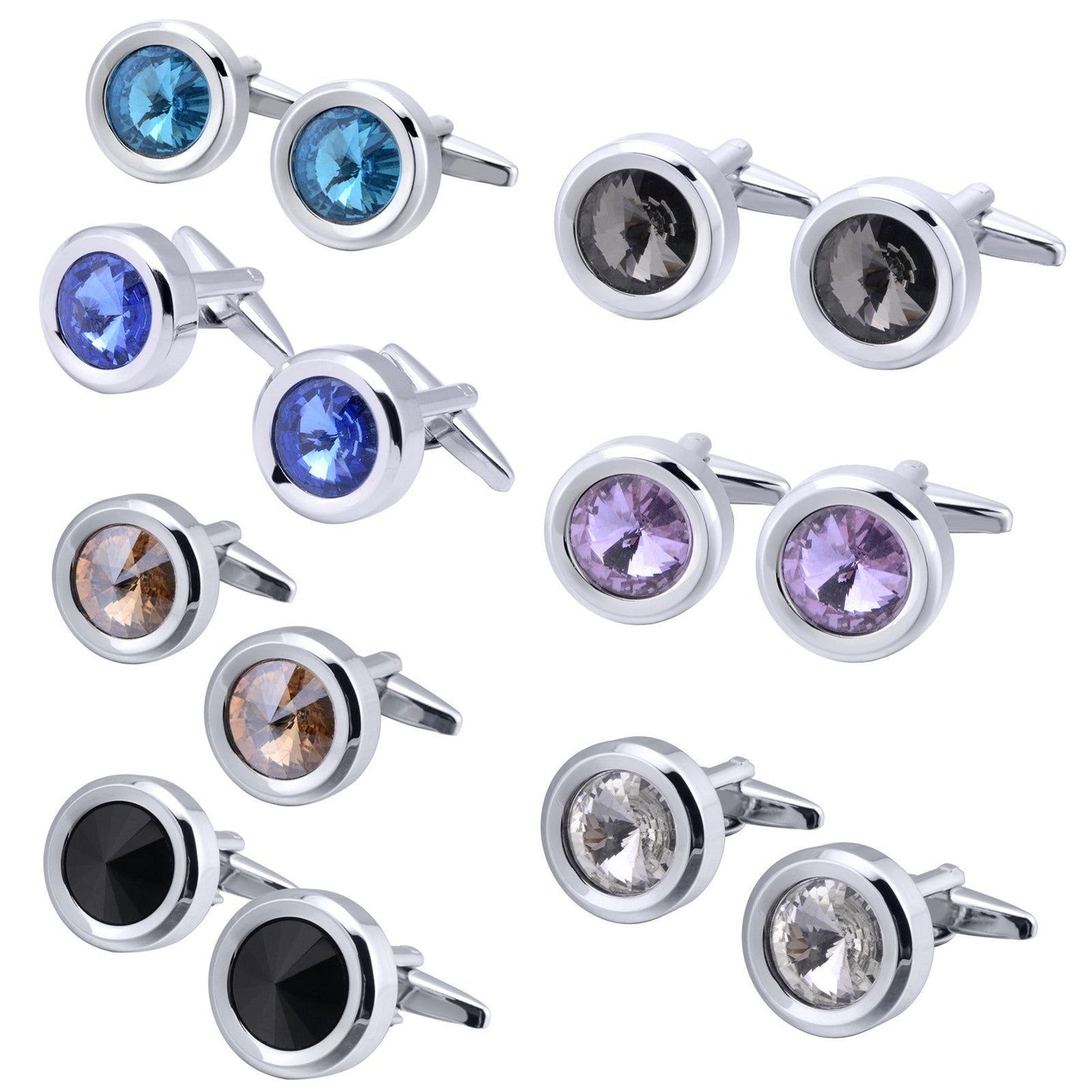 Round Gemstone Cufflinks - Meléche - Cufflinks -  Round Gemstone Cufflinks - Rich lifestyles | Meléche Jewelry Meléche