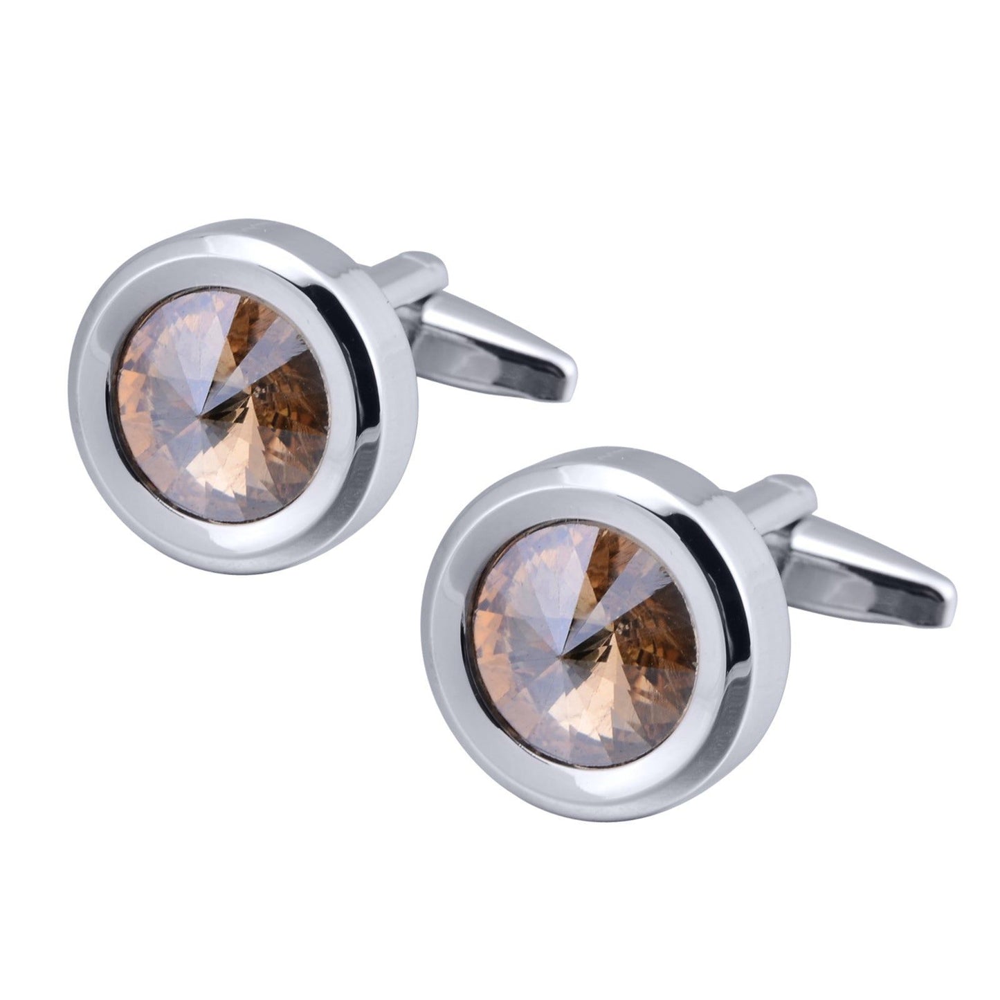 Round Gemstone Cufflinks - Meléche - Cufflinks -  Round Gemstone Cufflinks - Rich lifestyles | Meléche Jewelry Meléche