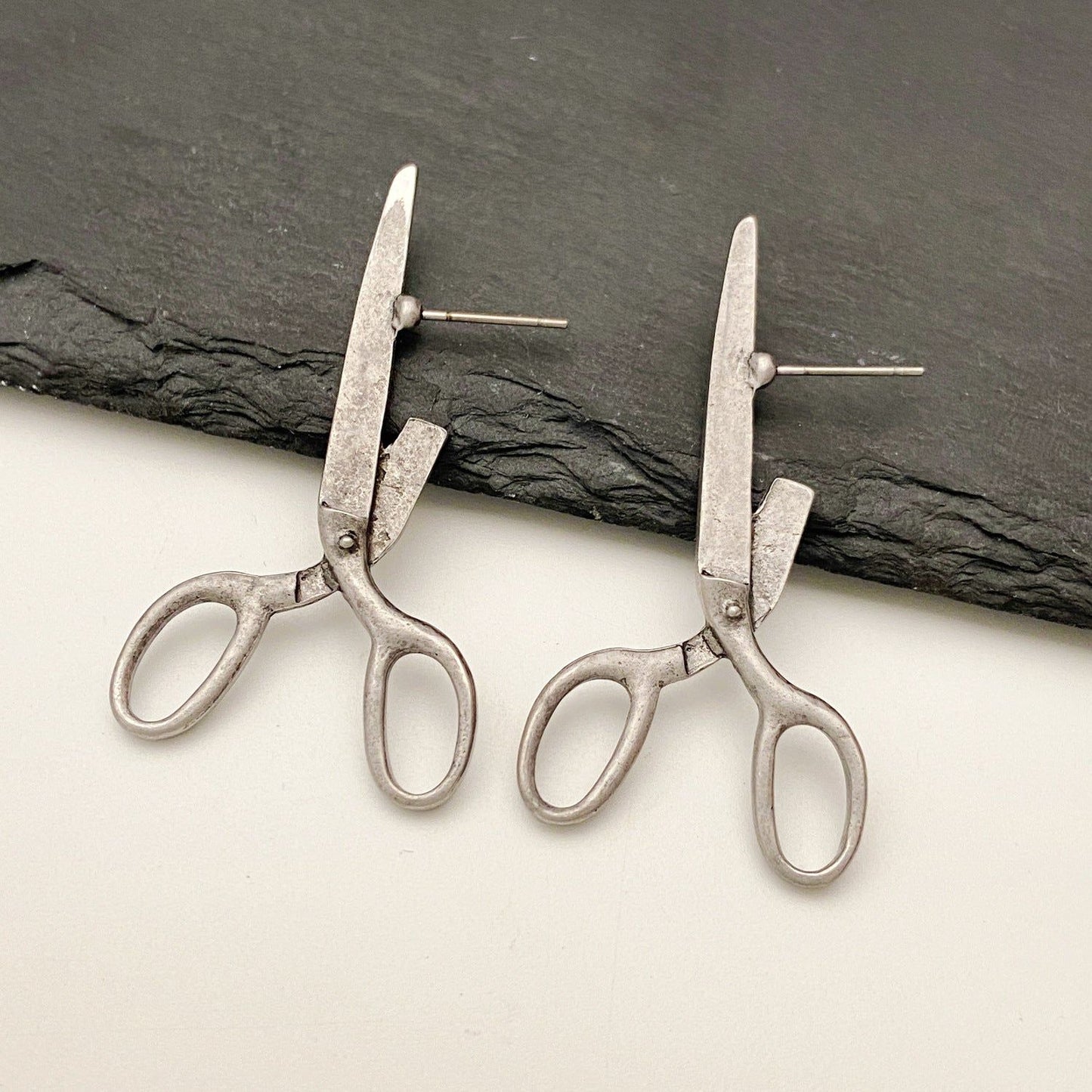 Edgy Classic Scissors Earrings adding a fun twist to your jewelry collection Meléche Jewelry USA  