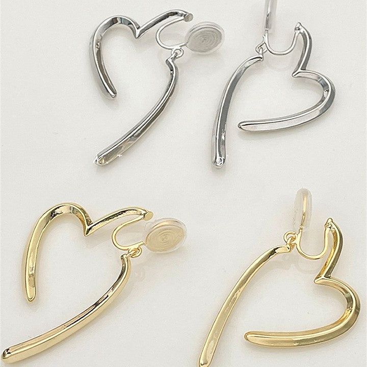 Teo - Meléche - earring -  Teo Heart Shaped  Earring - 10.4g | Meléche Meléche