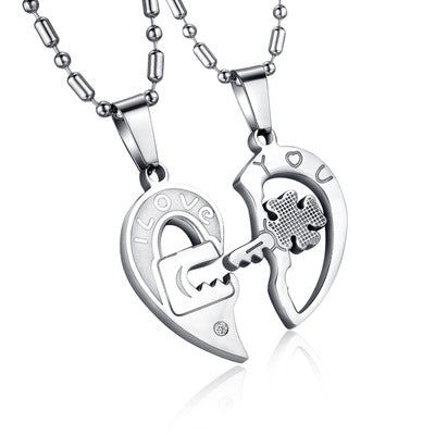 Clover - Meléche - Necklaces -  Clover Stainless Steel - Slide Cross For Couple | Meléche