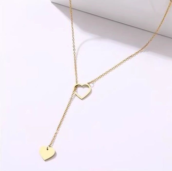 Ulani - Meléche - Necklaces -  Ulani Heart-Shaped Water Wave Chain Necklace