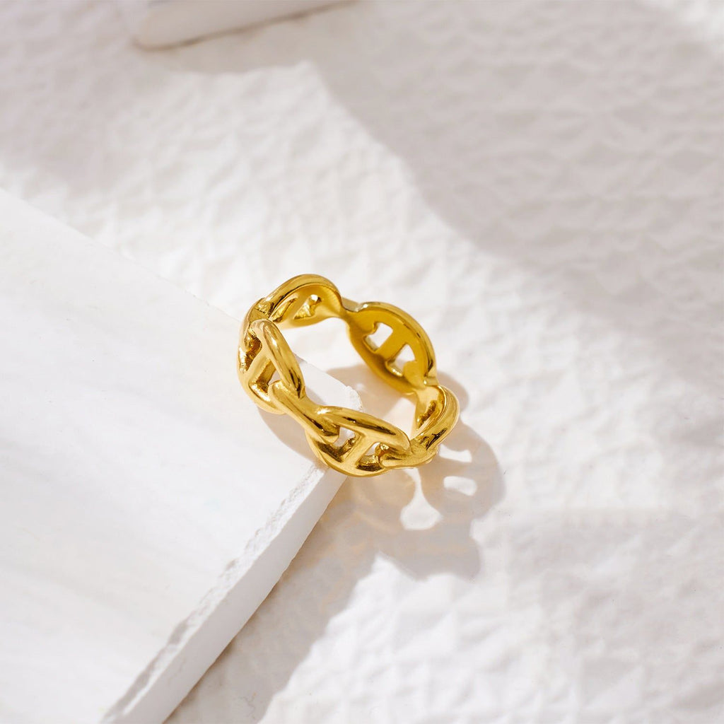 Venus - Meléche - ring -  Venus Stainless Steel Titanium Jewelry Ring - Unisex Size 6, 7, 8