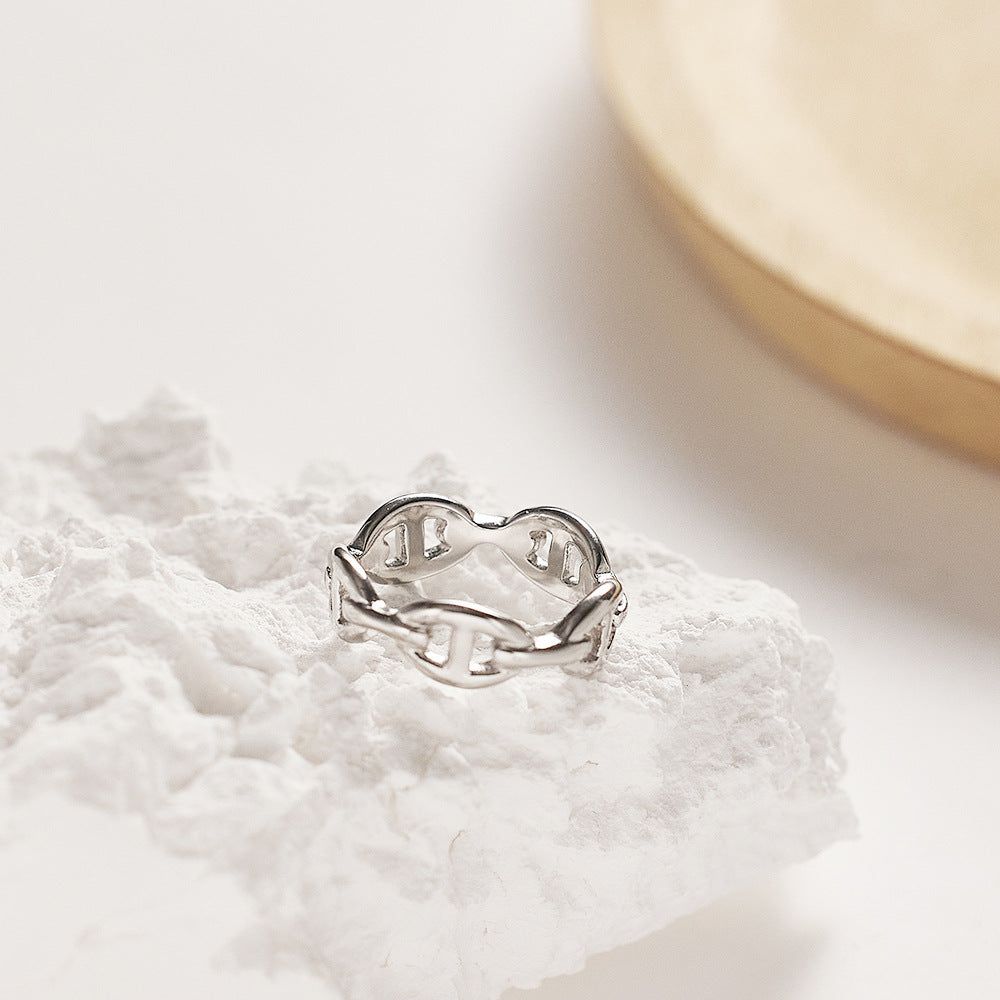 Venus - Meléche - ring -  Venus Stainless Steel Titanium Jewelry Ring - Unisex Size 6, 7, 8