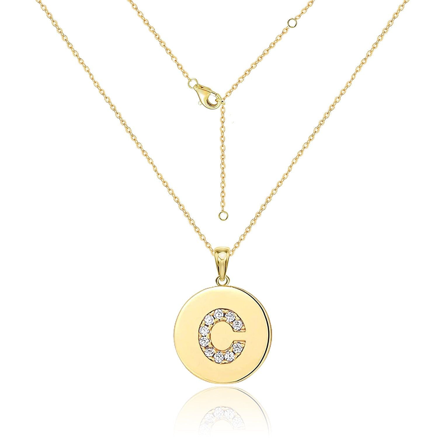 Your Letter - Meléche - Necklaces -  Your Letter Gold Zircon Necklace | Meléche