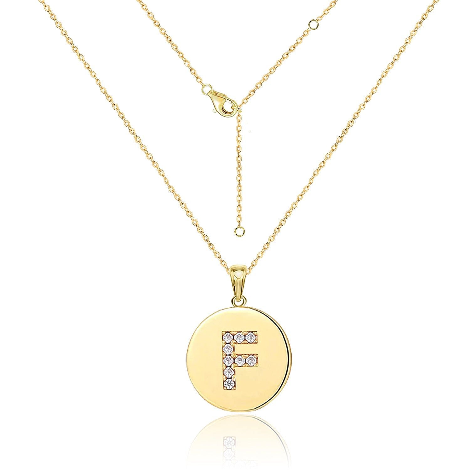 Your Letter - Meléche - Necklaces -  Your Letter Gold Zircon Necklace | Meléche