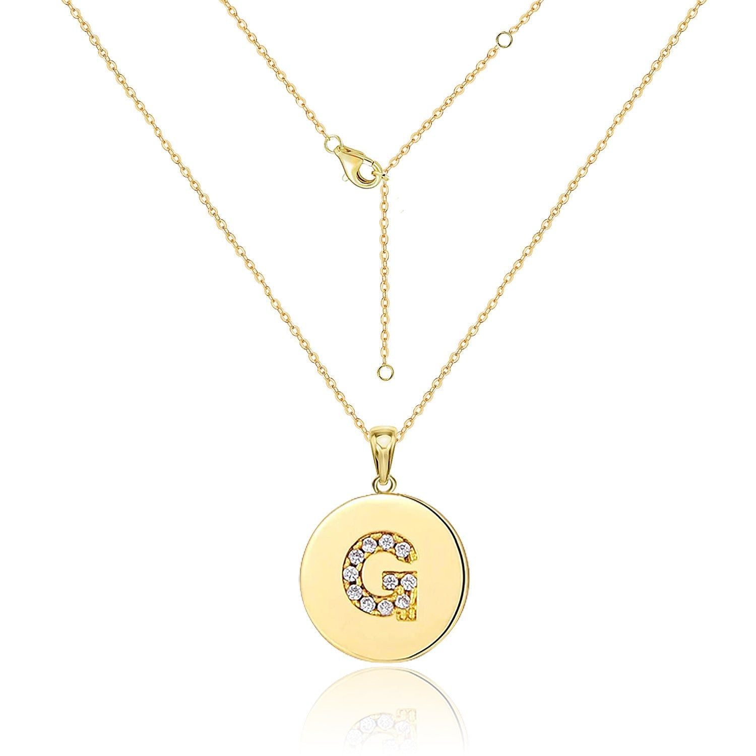 Your Letter - Meléche - Necklaces -  Your Letter Gold Zircon Necklace | Meléche