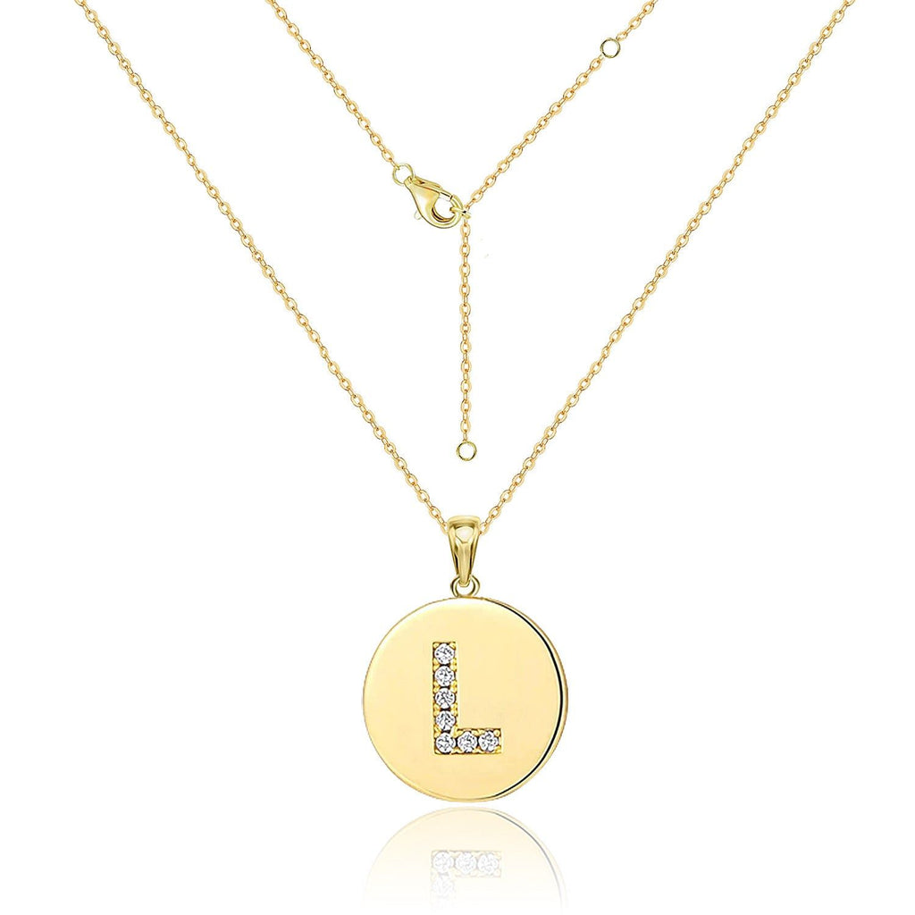 Your Letter - Meléche - Necklaces -  Your Letter Gold Zircon Necklace | Meléche