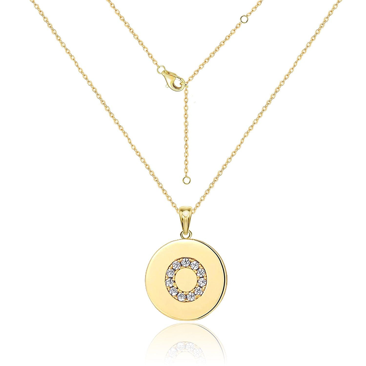 Your Letter - Meléche - Necklaces -  Your Letter Gold Zircon Necklace | Meléche