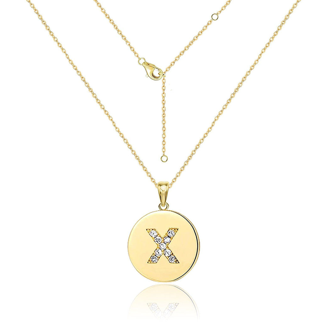 Your Letter - Meléche - Necklaces -  Your Letter Gold Zircon Necklace | Meléche