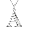 Your letter - Meléche - Necklaces -  Your Letter Silver Zircon Necklace | Meléche USA