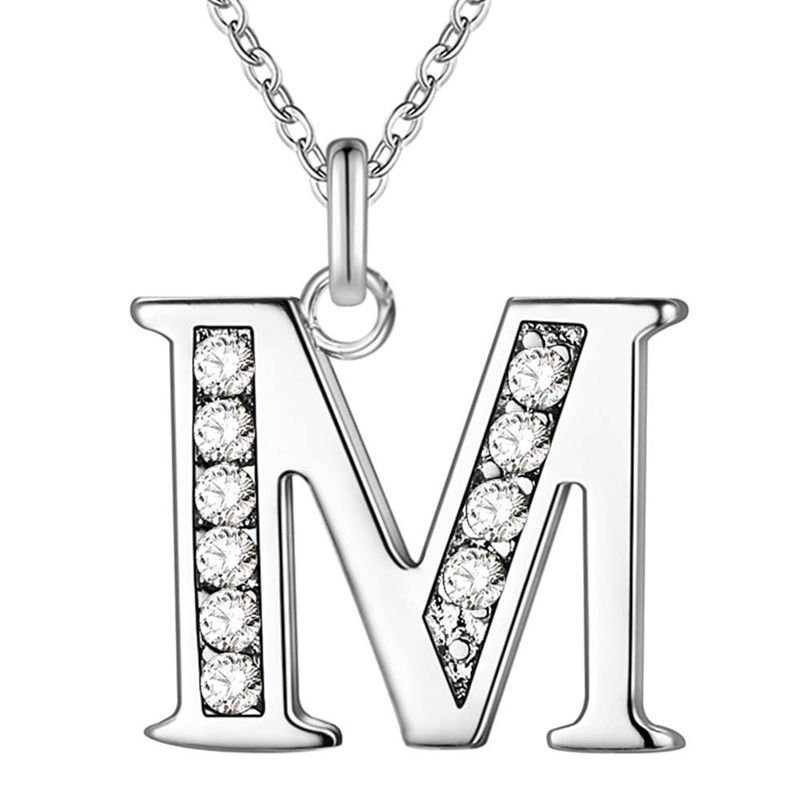 Your letter - Meléche - Necklaces -  Your Letter Silver Zircon Necklace | Meléche USA
