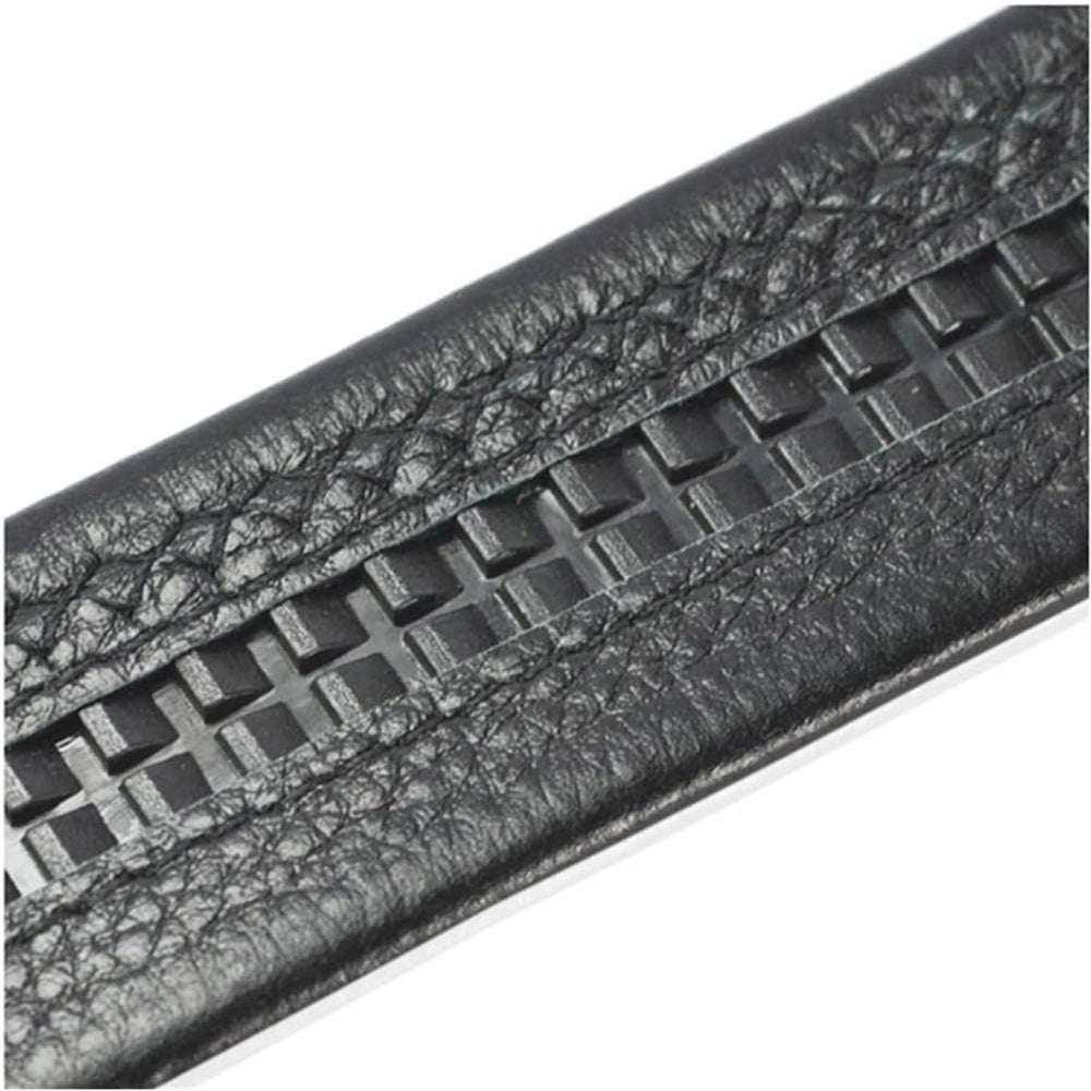 Close-up of a black leather wallet with metal accents from Meleche or Meléche (short as (Mé))