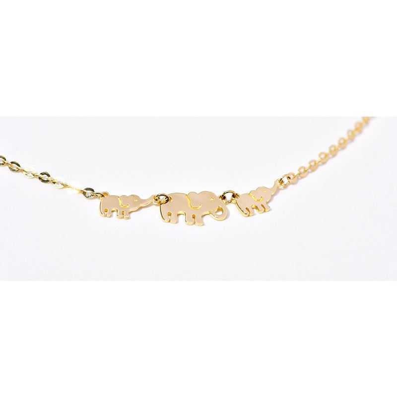 slon - Meléche - Anklet -  Silver Elephant Bracelet Silver S925 -18 cm - 1.4 g | Meléche