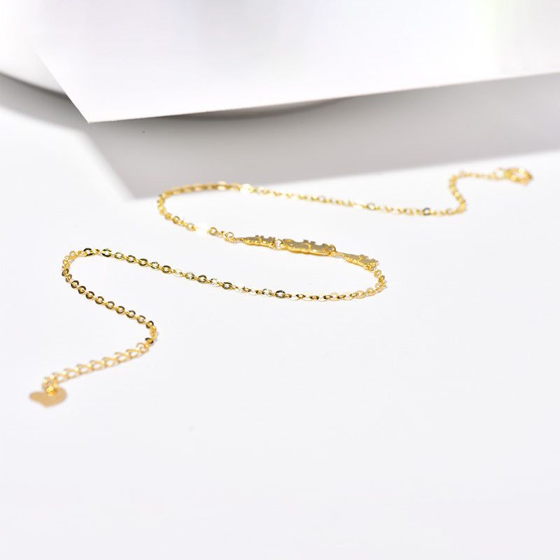 slon - Meléche - Anklet -  Silver Elephant Bracelet Silver S925 -18 cm - 1.4 g | Meléche